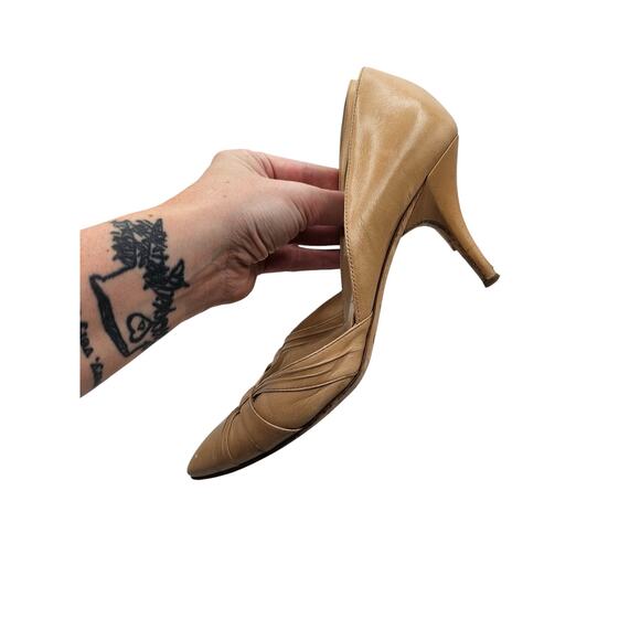Vtg Y2K Jimmy Choo Womens Sz 36 (US5.5-6) Lizzy=ie beige Leather Heels Pumps - Picture 4 of 8